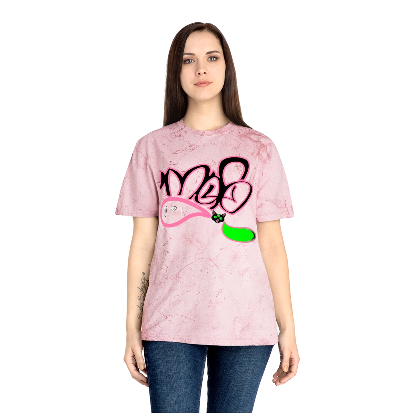color blast unisex mofo 3 eyed black cat logo