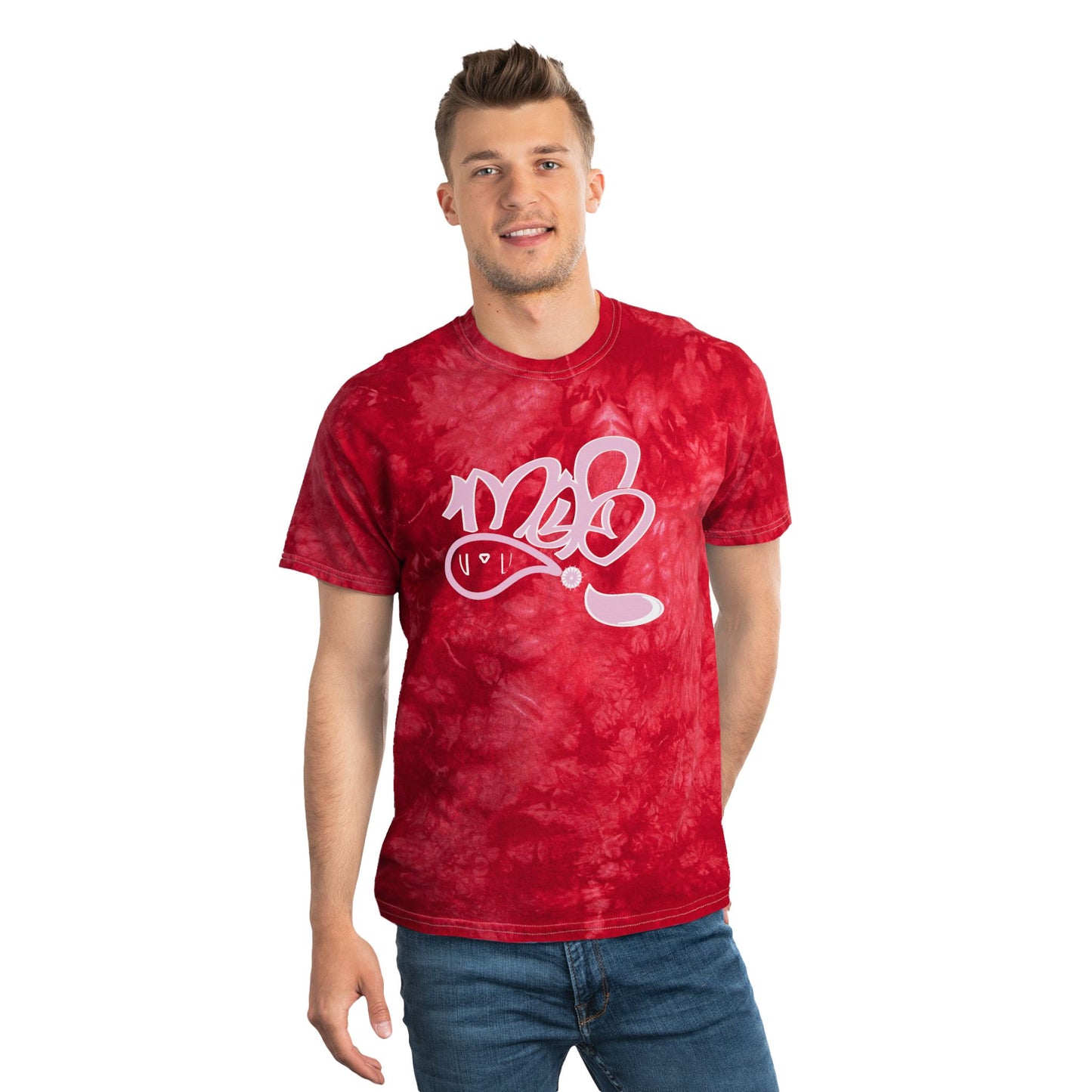 Crystal Blue Tie-Dye Tee - Vibrant Casual Wear for Summer, Coachella, Beach Days, Trendy Gift for Friends, Unique Fashion Statement