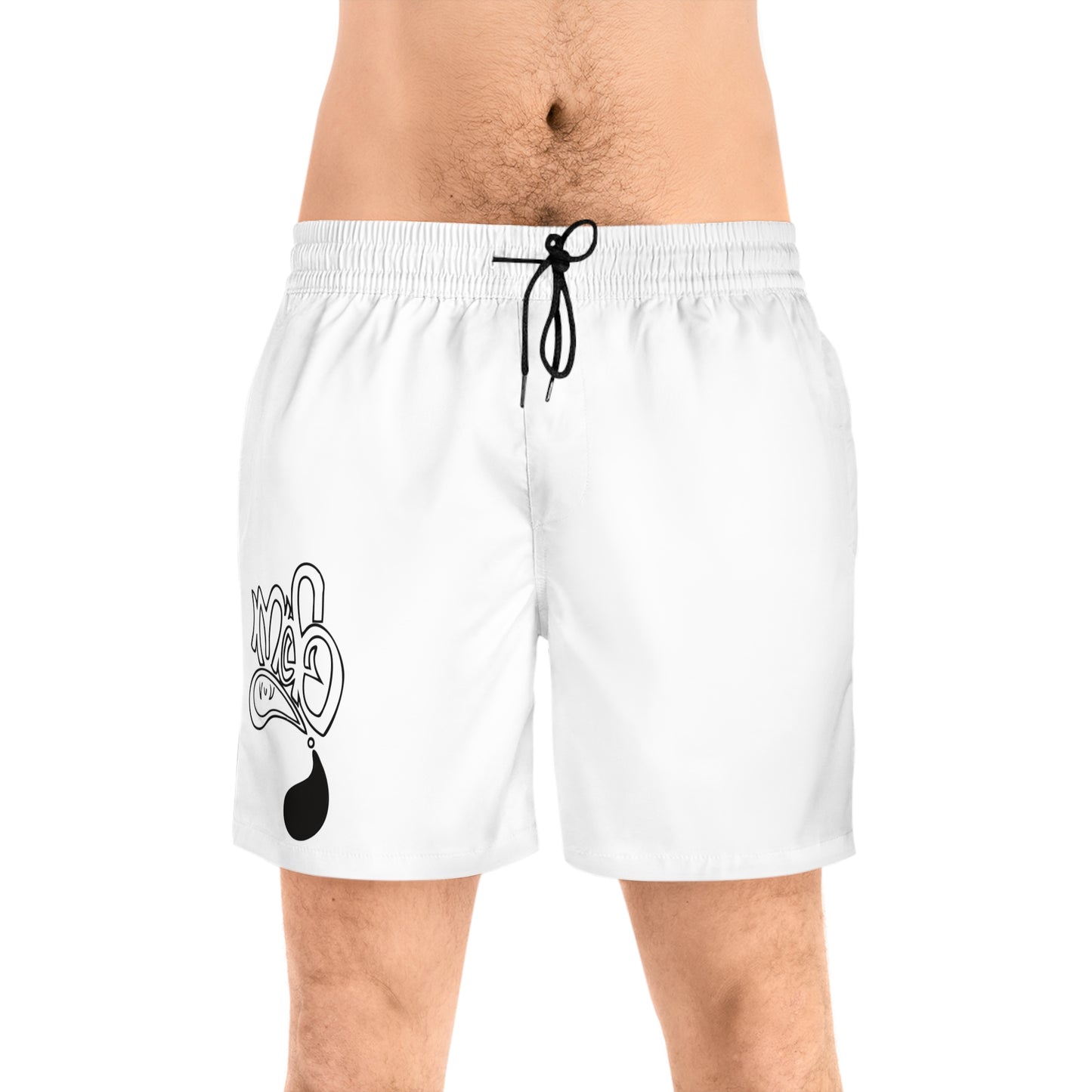 Men's Mid-Length Swim Shorts with Bold Graphic Design - Perfect for Beach, Poolside, Summer Vacations, Gifts for Him, Casual Wear