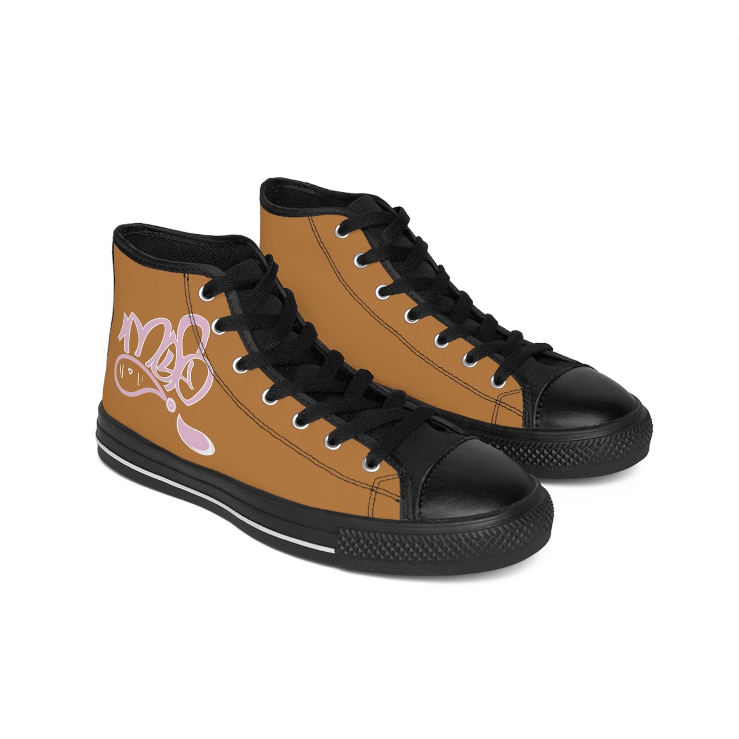 Stylish High-Top Sneakers, Unique Casual Footwear for Men, Trendy Streetwear Shoes, Custom Grafitti Design Sneakers, Ideal for Daily Wear