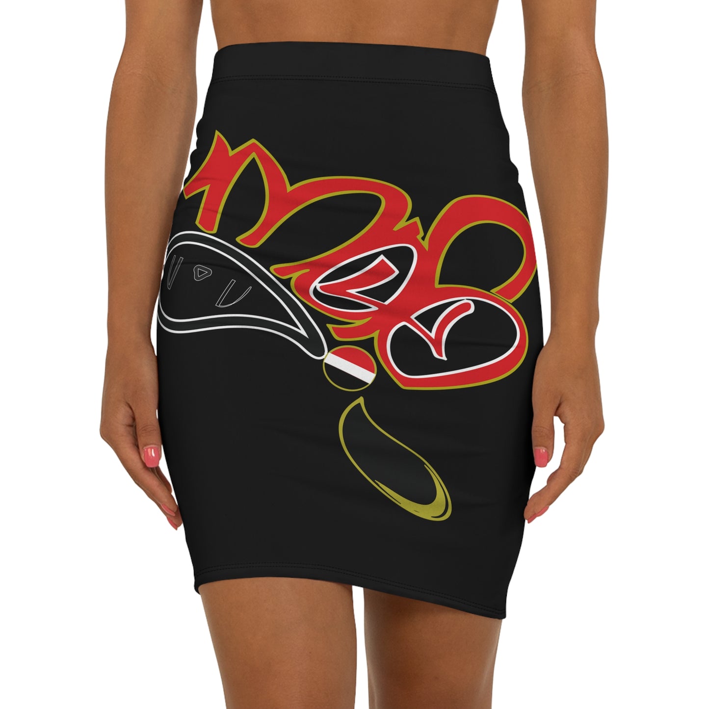 Bold Graphic Women's Pencil Skirt, Fashionable Skirt for Night Out, Office Wear, Casual Outfits, Floral Print Skirt for Events