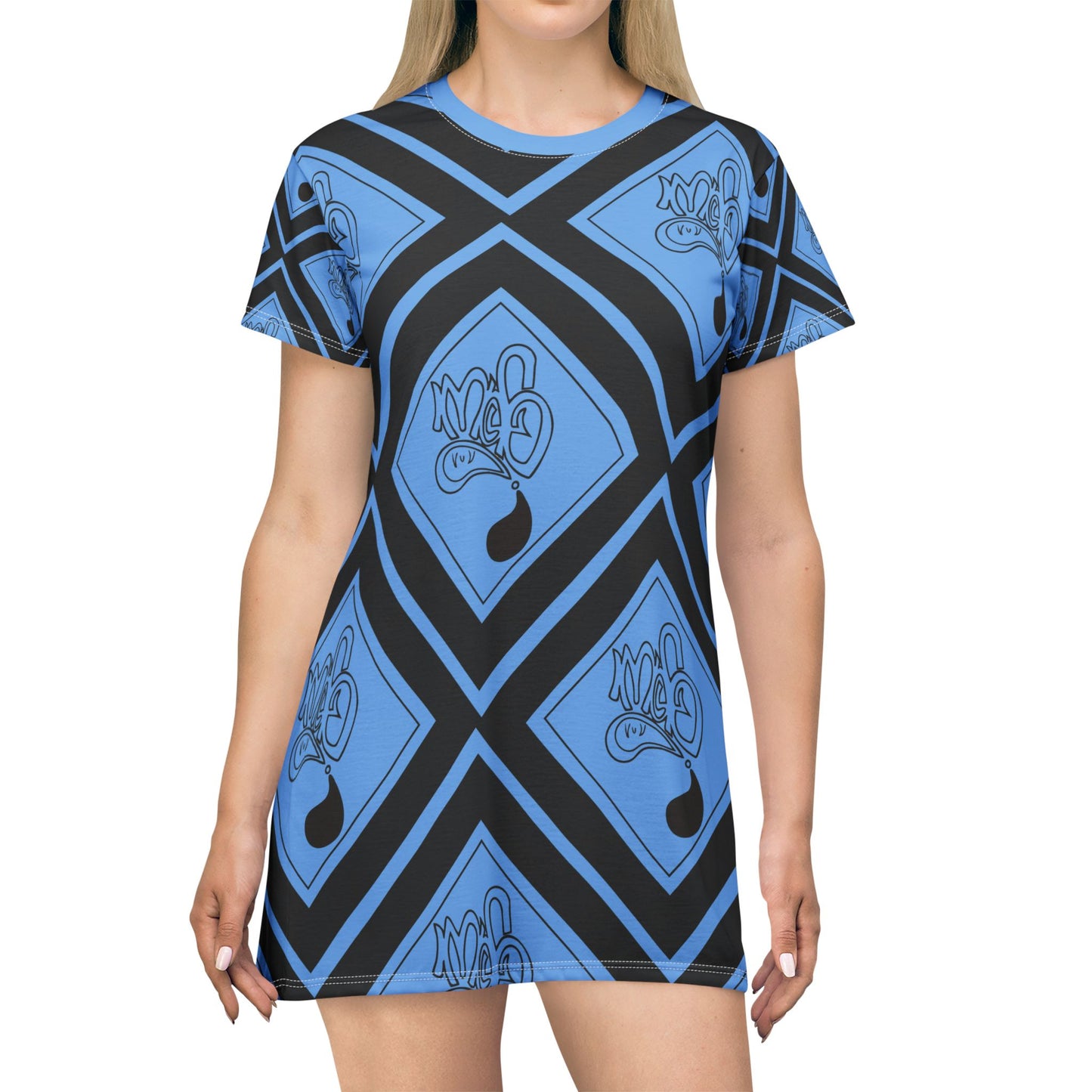 Chic Graphic T-Shirt Dress, Trendy Fashion, Casual Wear, Summer Outfit, Unique Gift Idea, Everyday Comfort, Stylish Loungewear