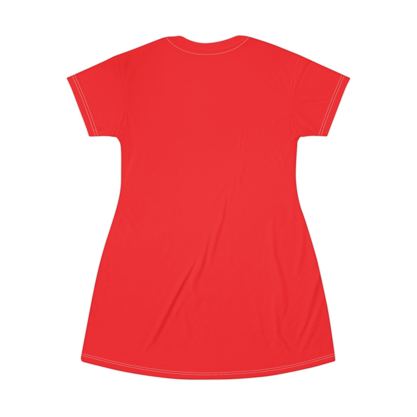 Vibrant Red Graphic T-Shirt Dress for Fun Days, Casual Wear, Trendy Summer Style, Perfect Gift for Birthdays, Music Festivals