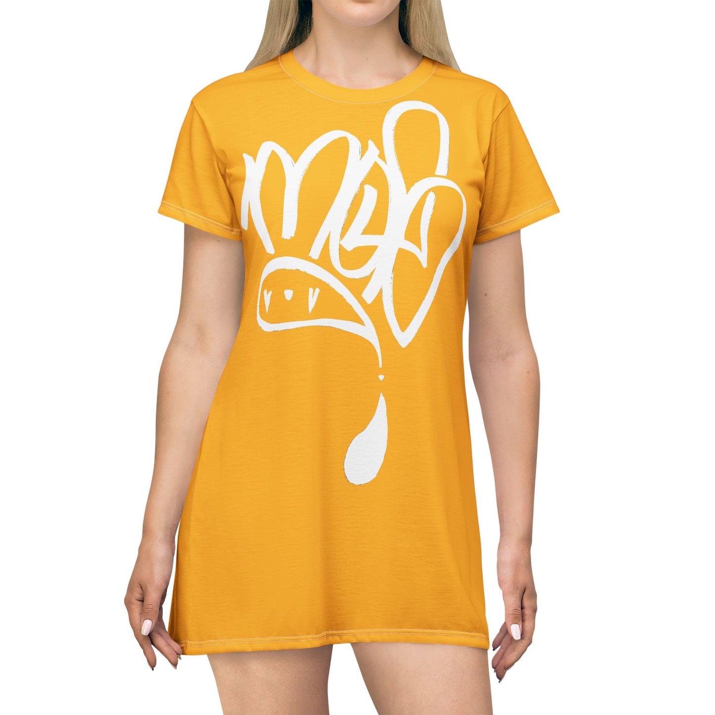 Bright Graffiti T-Shirt Dress | Casual Fashion, Summer Dress, Street Style, Unique Outfit, Gift for Her