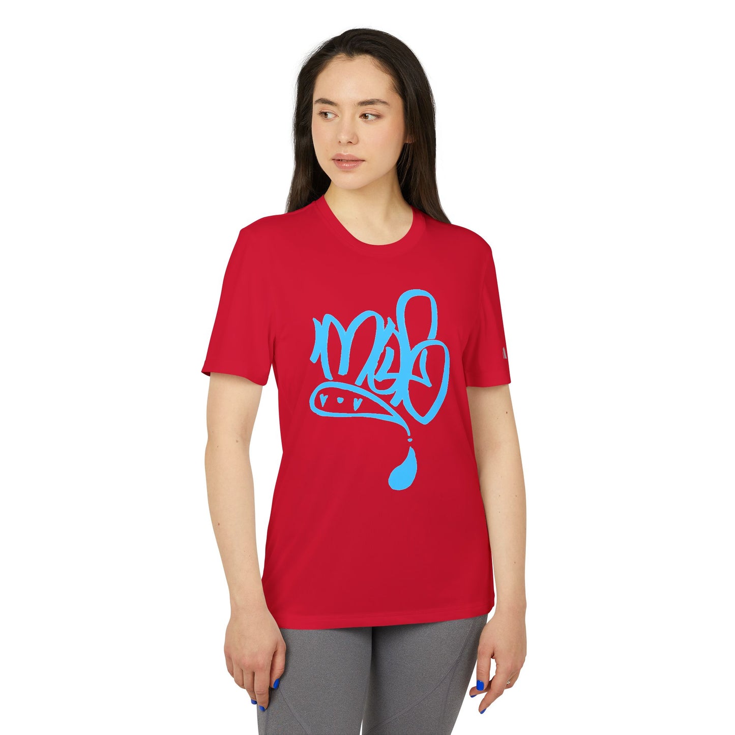 Adidas Graffiti Sport T-Shirt, Unisex Athletic Tee, Streetwear Gift, Activewear for Fitness, Urban Style Apparel, Trendy Workout Top