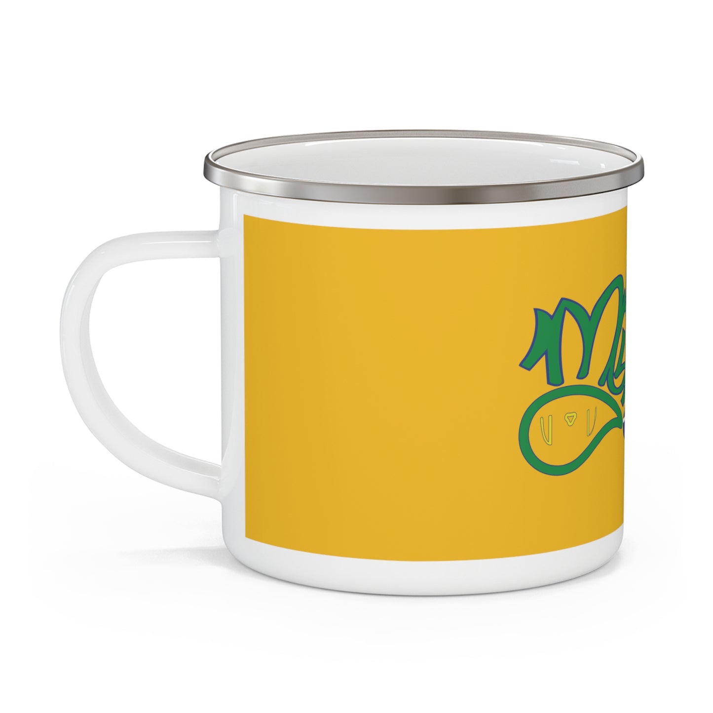 Camping Enamel Mug - Outdoor Adventure Cup, Unique Gift for Hikers, Retro Style Drinkware, Camping Trip Essential, Personalized Travel Mug