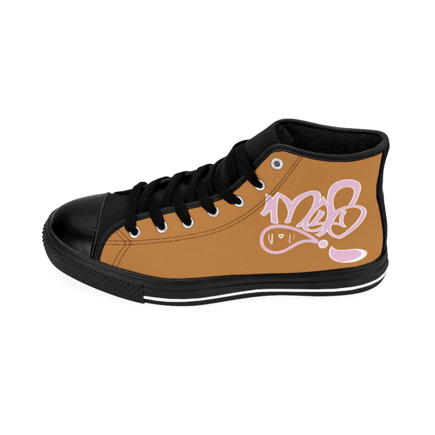 Stylish High-Top Sneakers, Unique Casual Footwear for Men, Trendy Streetwear Shoes, Custom Grafitti Design Sneakers, Ideal for Daily Wear