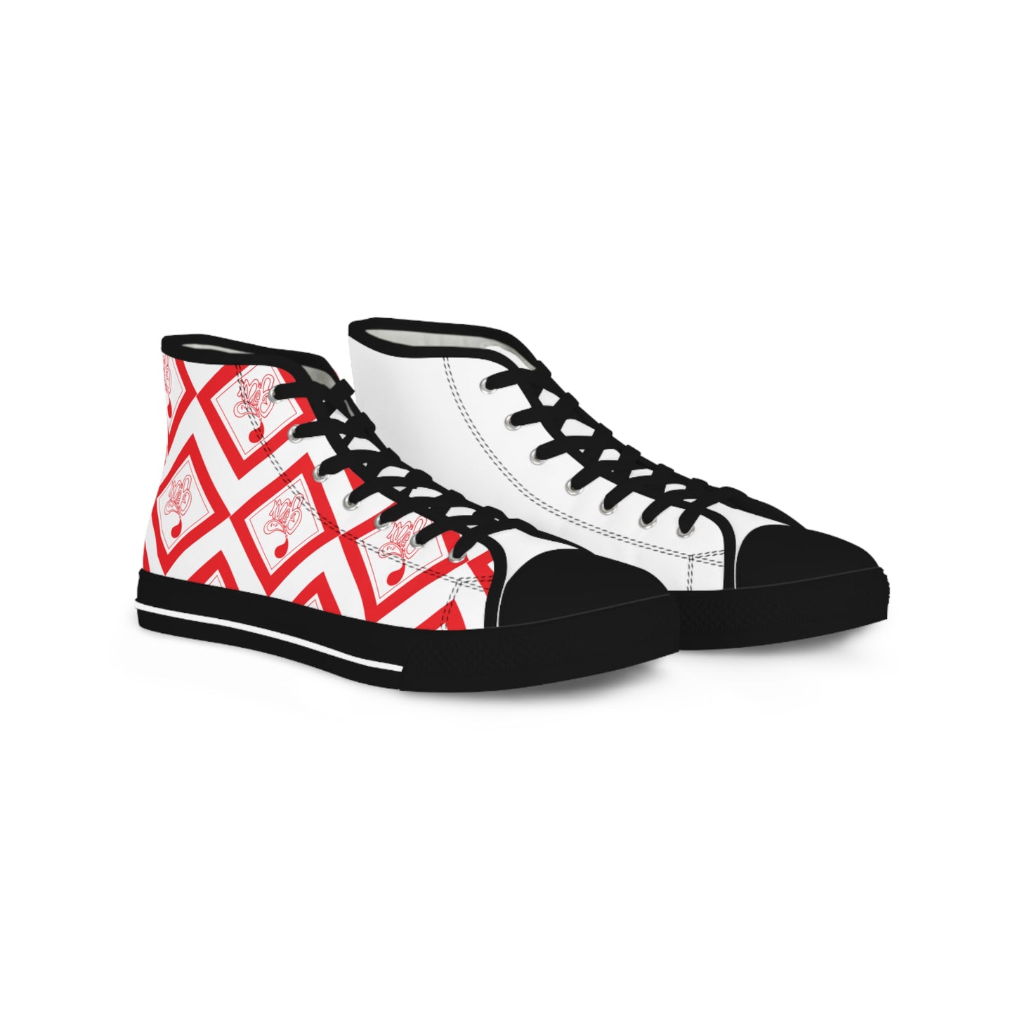 Stylish High-Top Sneakers for Men, Trendy Footwear, Casual Shoes, Unique Red Design, Perfect for Everyday & Gifting