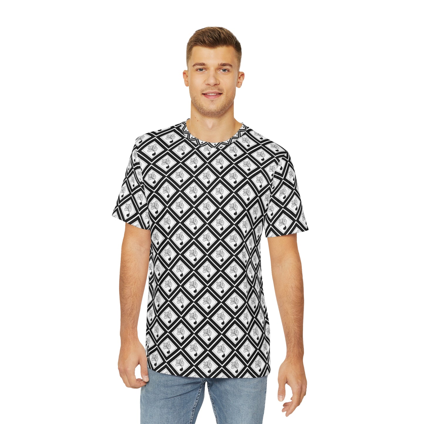 Stylish Geometric Tee: Perfect for Casual Wear, Gifts, Summer Events, Graphic T-Shirt, Men's Fashion, Birthday Present, Trendy Apparel