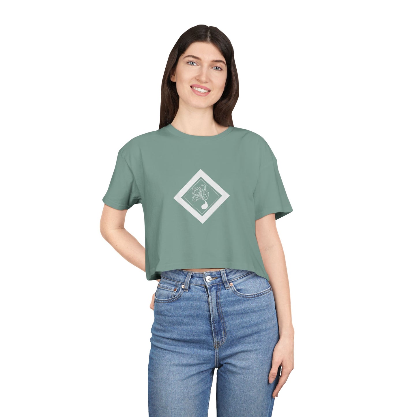 Vibrant Women's Crop Tee, Casual Summer Top, Streetwear, Festival Clothing, Gift for Her
