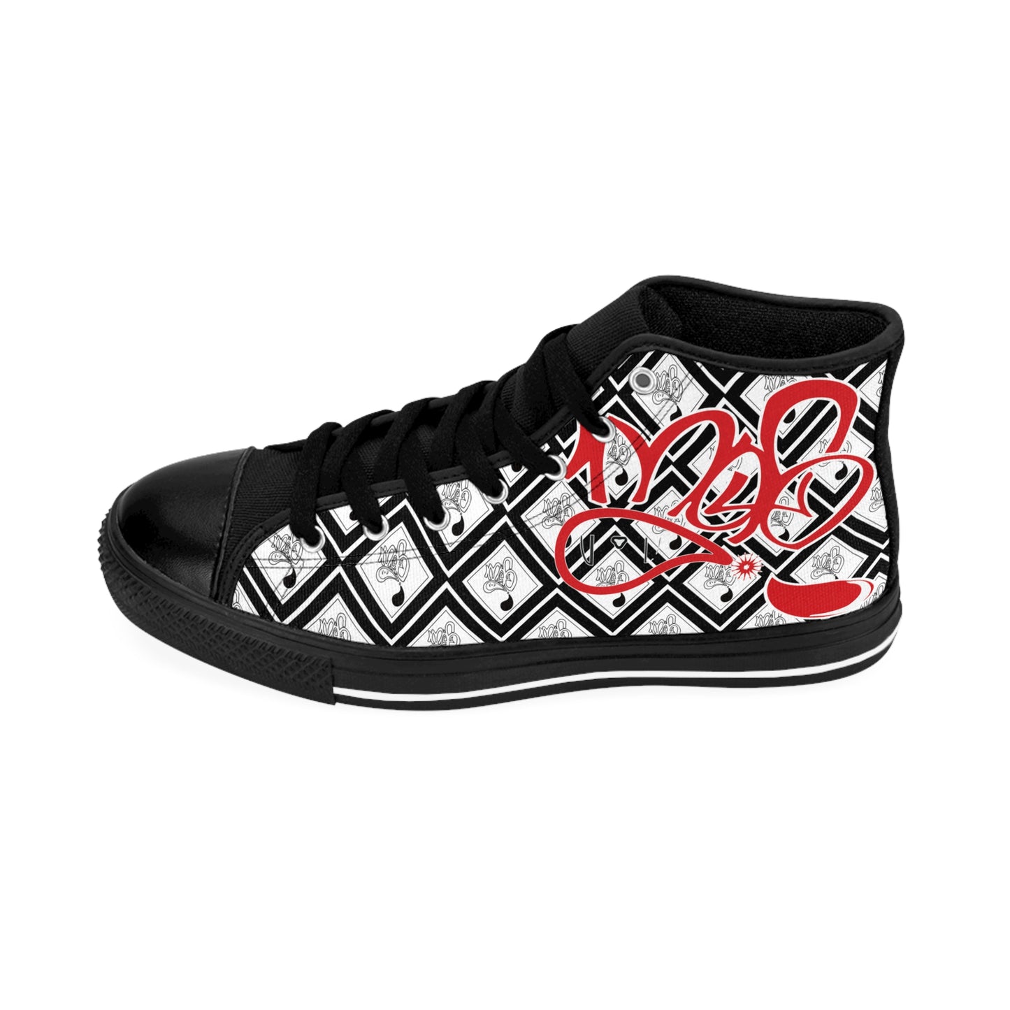 Stylish High-Top Sneakers: Trendy Footwear, Everyday Comfort, Unique Gift Idea, Casual Style, Fashion Statement