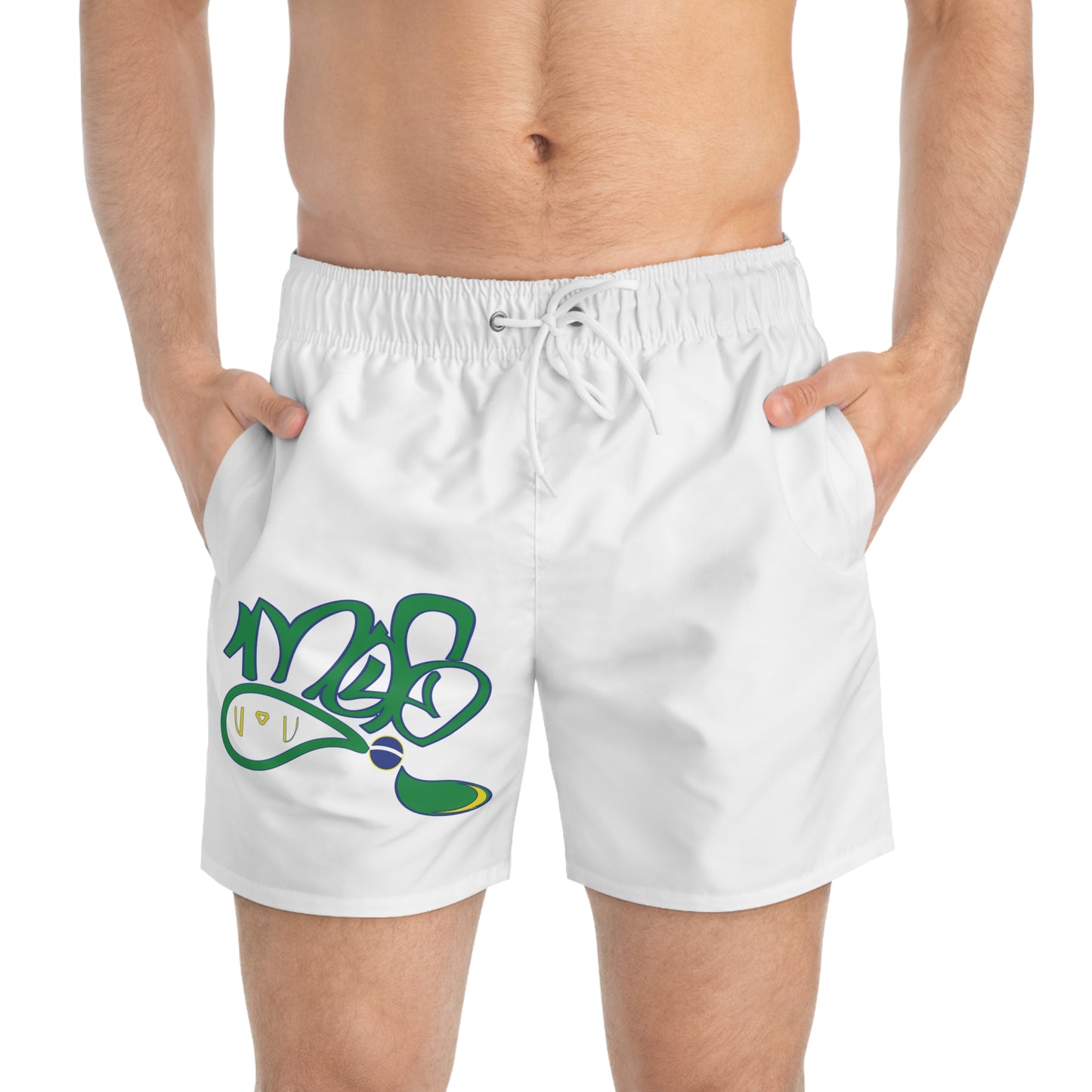 Stylish AOP Swim Trunks for Summer Fun, Beachwear, Pool Parties, Vacation Attire, Trendy Mens Swimsuit