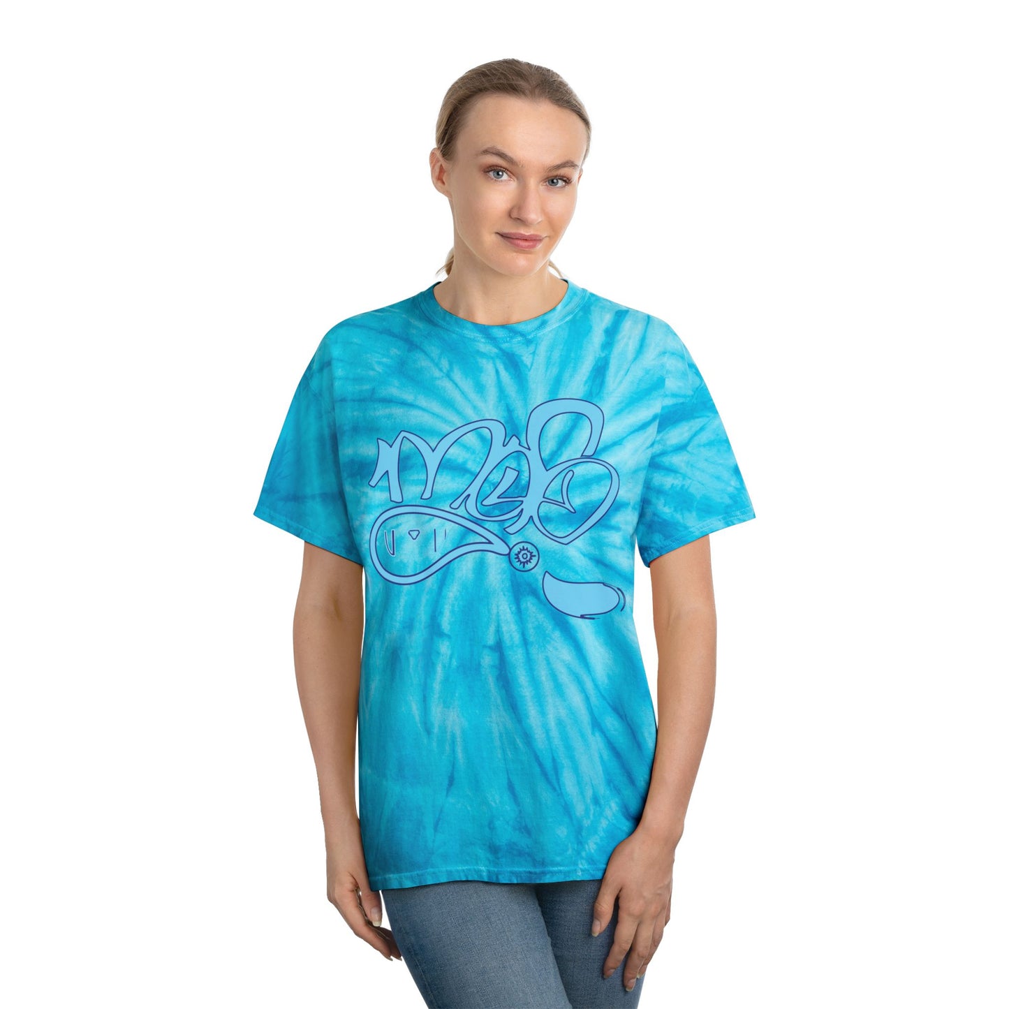 Sunny Cyclone Tie-Dye Tee for Casual Vibes, Summer Fun T-Shirt, Festival Outfit, Gift for Teens, Retro Style Tee