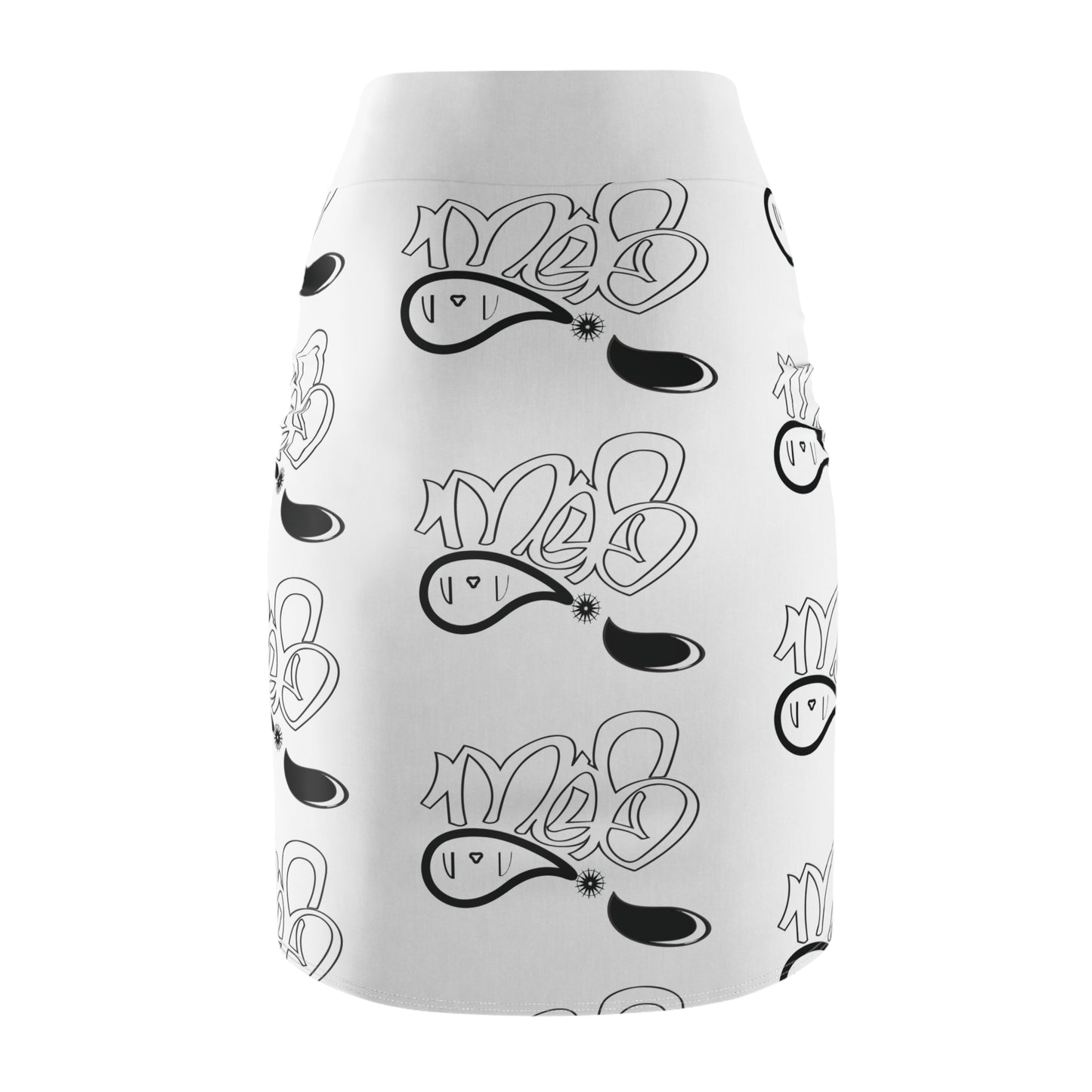 Stylish Graffiti Pencil Skirt, Trendy Women’s Skirt, Fashionable AOP Skirt, Streetwear Skirt, Casual Skirt for Parties, Unique Gift for Her