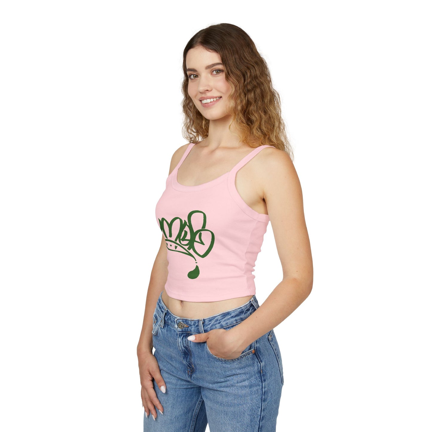 Stylish Women's Spaghetti Strap Tank Top with Unique Graphic, Summer Outfit, Beachwear, Casual Fashion, Lounge Wear