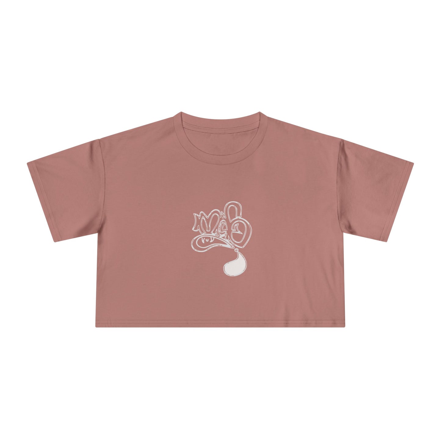 Playful Cartoon Women's Crop Tee, Casual Summer Shirt, Fun Everyday Top, Gift for Friends, Trendy Streetwear