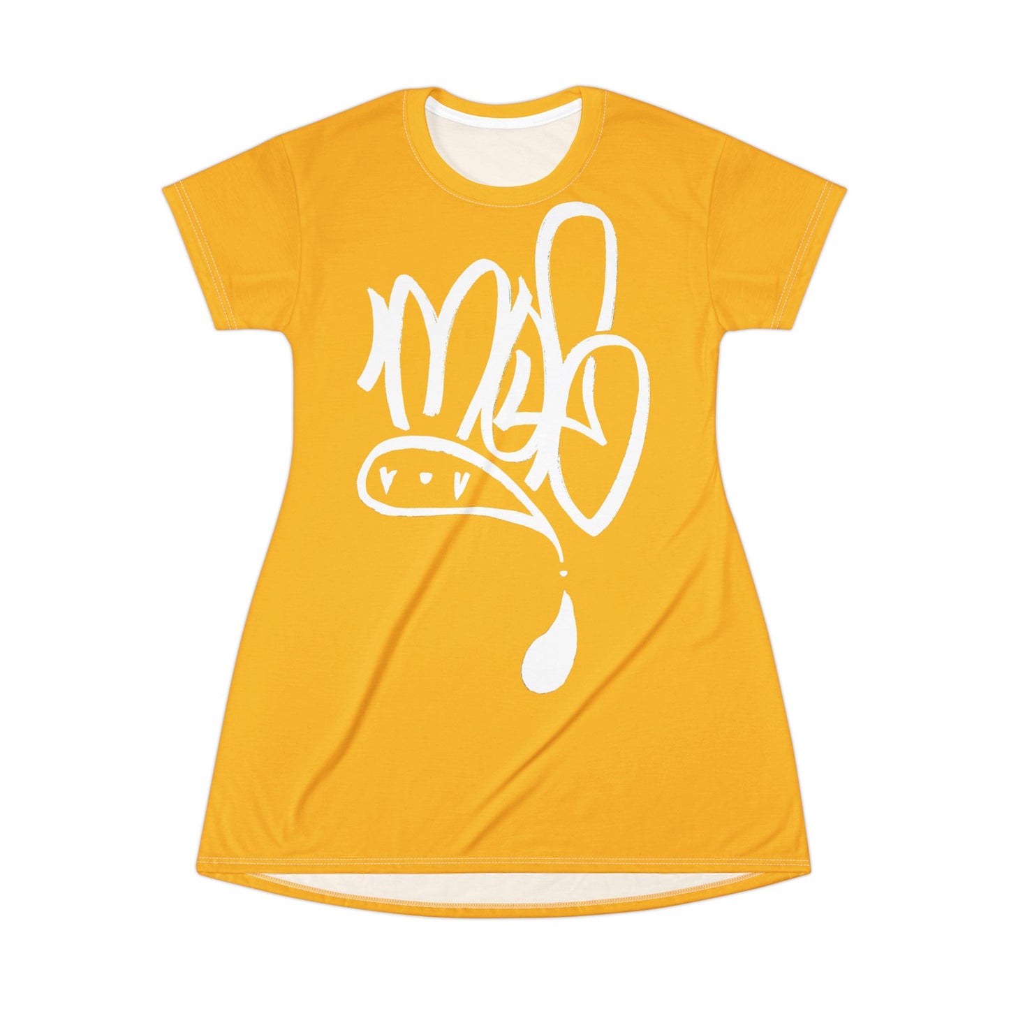 Bright Graffiti T-Shirt Dress | Casual Fashion, Summer Dress, Street Style, Unique Outfit, Gift for Her