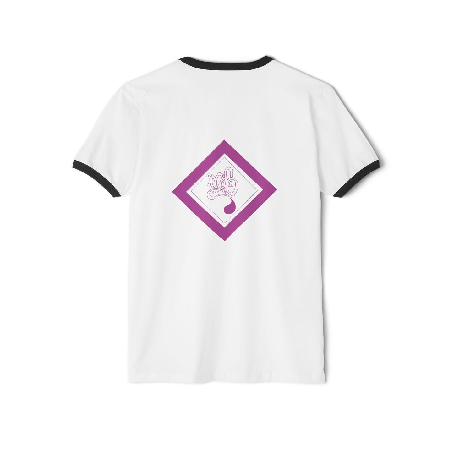 Trendy Unisex Cotton Ringer T-Shirt with Artistic Design, Casual Wear, Gift for Artists, Birthday Present, Summer Fashion