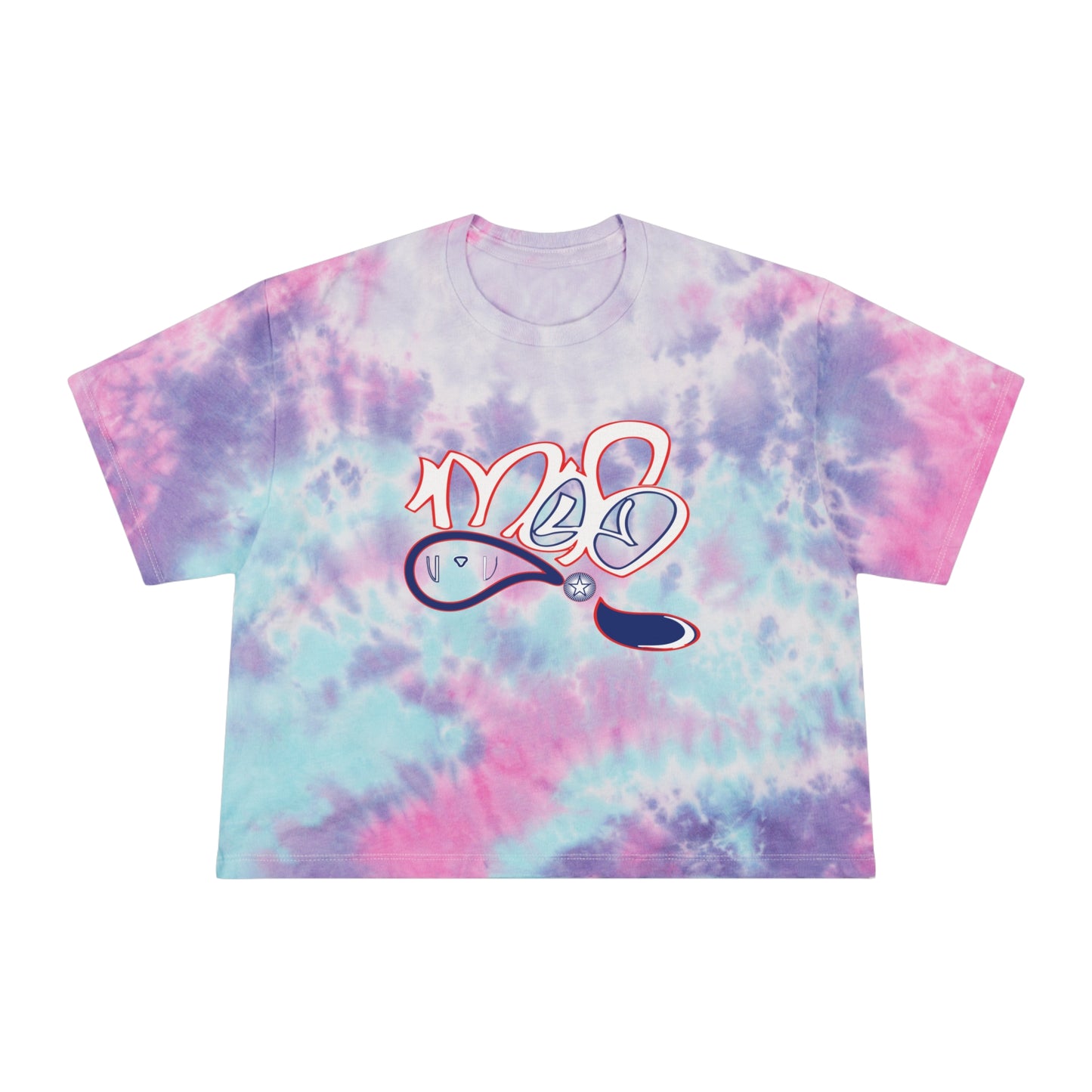 Chic Women's Tie-Dye Crop Tee, Perfect for Summer Vibes, Beach Days, Festivals, Casual Outfits, Graphic Tee