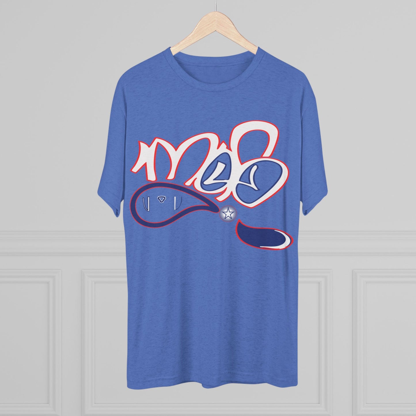 Trendy Unisex Tri-Blend Crew Tee with Abstract Design | Casual Wear, Gift Idea, Summer Fashion, Street Style, Everyday Comfort