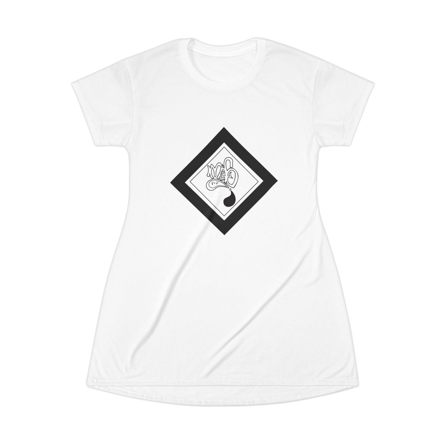 Stylish Graphic T-Shirt Dress, Casual Summer Outfit, Graphic Tee Dress, Trendy Day Dress, Relaxed Fit, Perfect Gift for Her