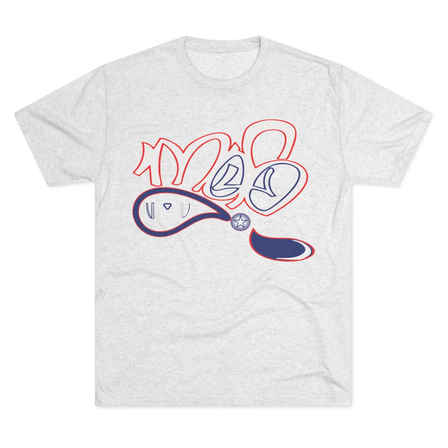 Trendy Unisex Tri-Blend Crew Tee with Abstract Design | Casual Wear, Gift Idea, Summer Fashion, Street Style, Everyday Comfort