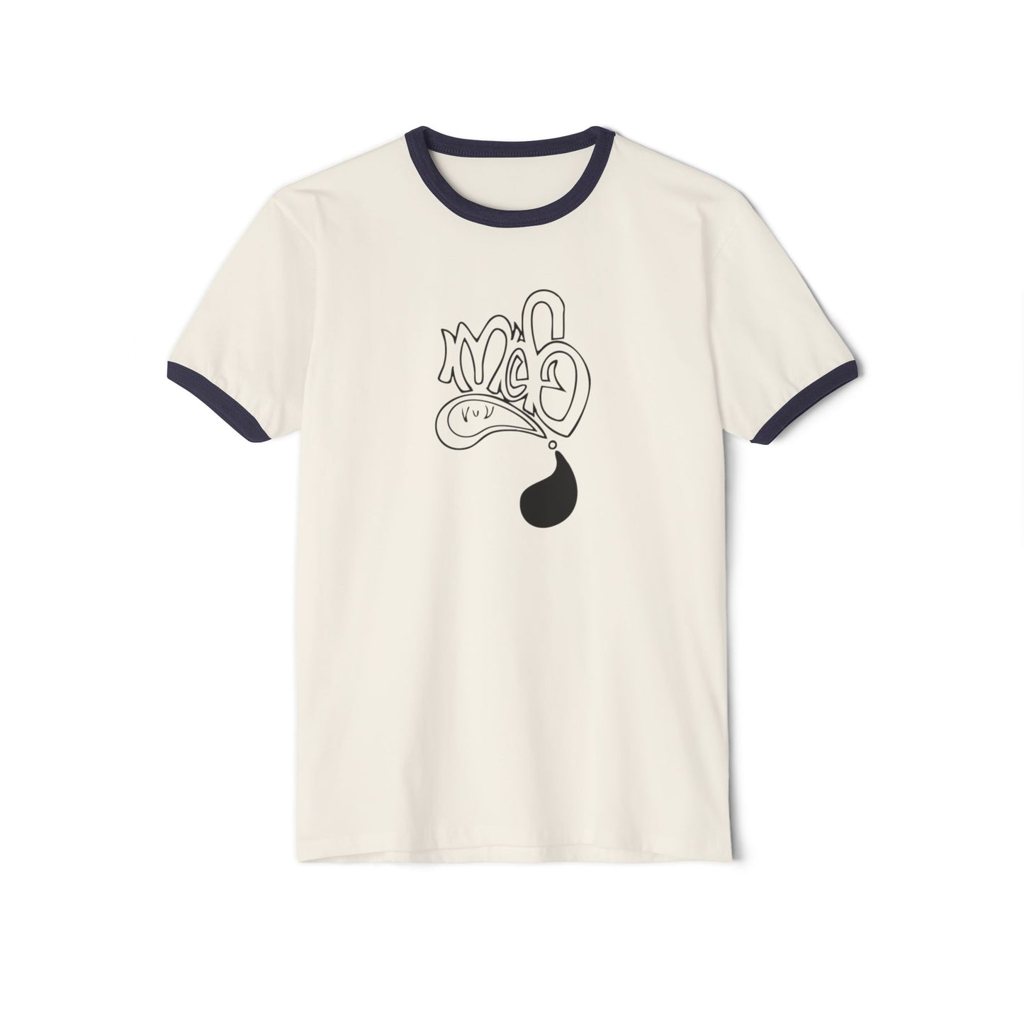 Stylish Unisex Ringer Tee with Creative Graffiti Design, Casual Grunge T-Shirt, Streetwear Top, Funky Art Tee, Gift for Artists