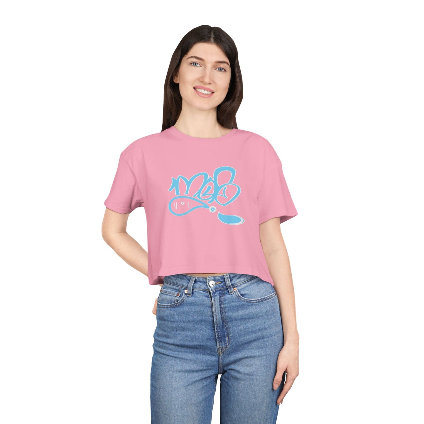Graffiti-Inspired Women's Crop Tee - Stylish Casual Wear, Streetwear Fashion, Summer Top, Gift for Her, Festival Outfit