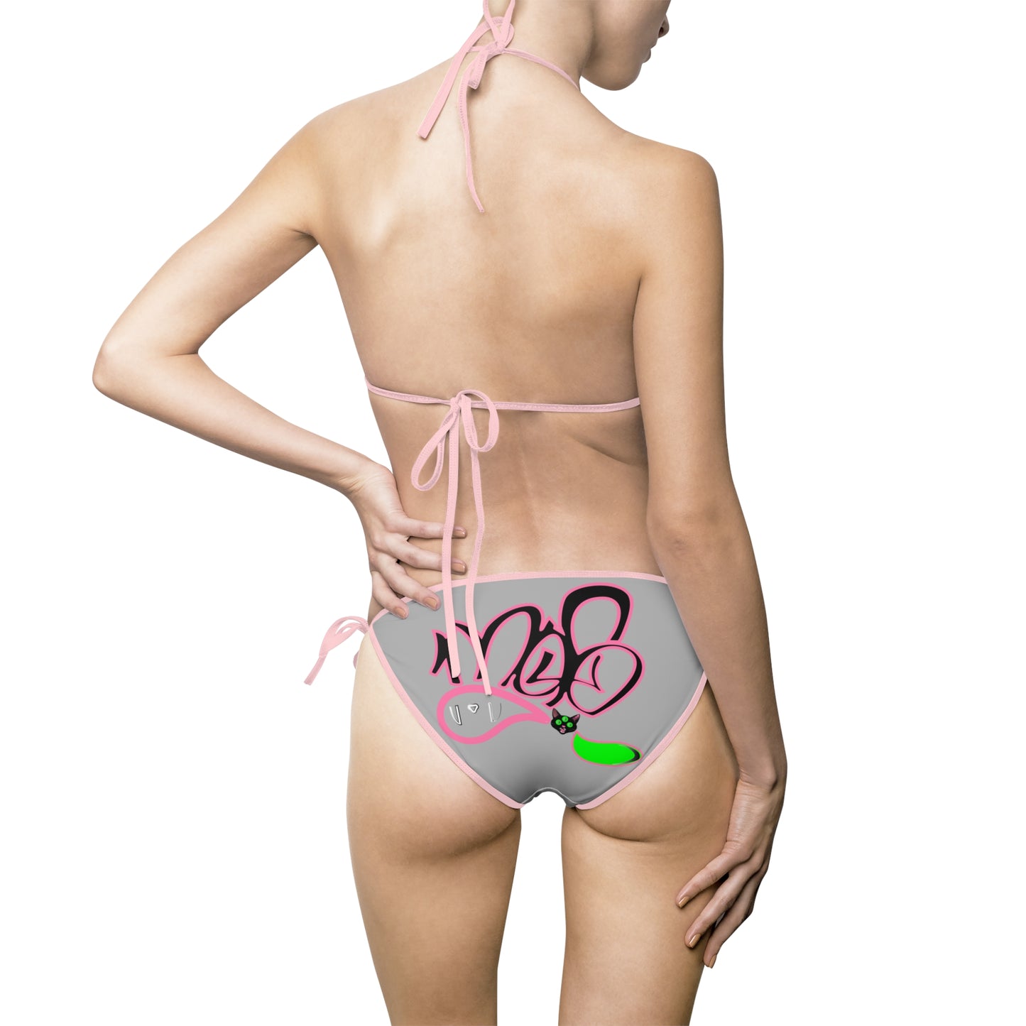 mofo three eyed black cat diamond combo bikini