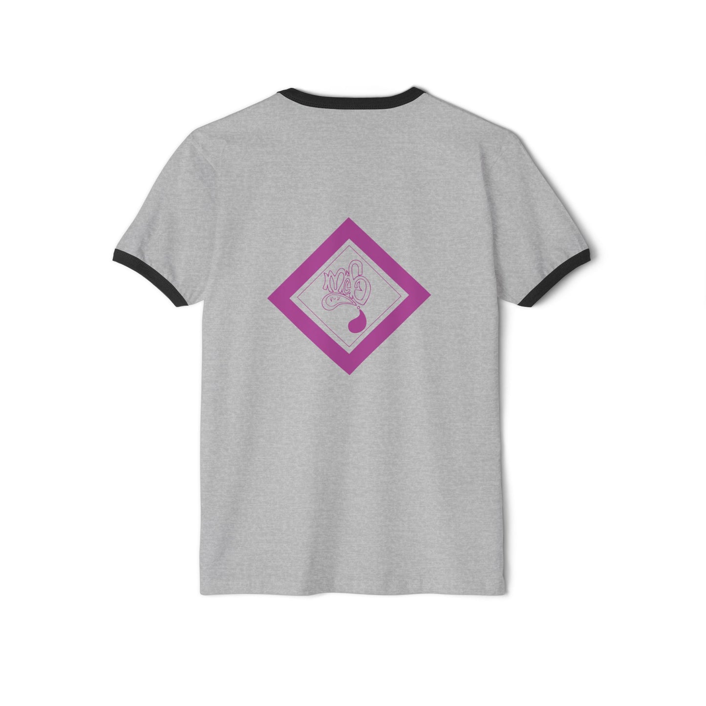 Trendy Unisex Cotton Ringer T-Shirt with Artistic Design, Casual Wear, Gift for Artists, Birthday Present, Summer Fashion