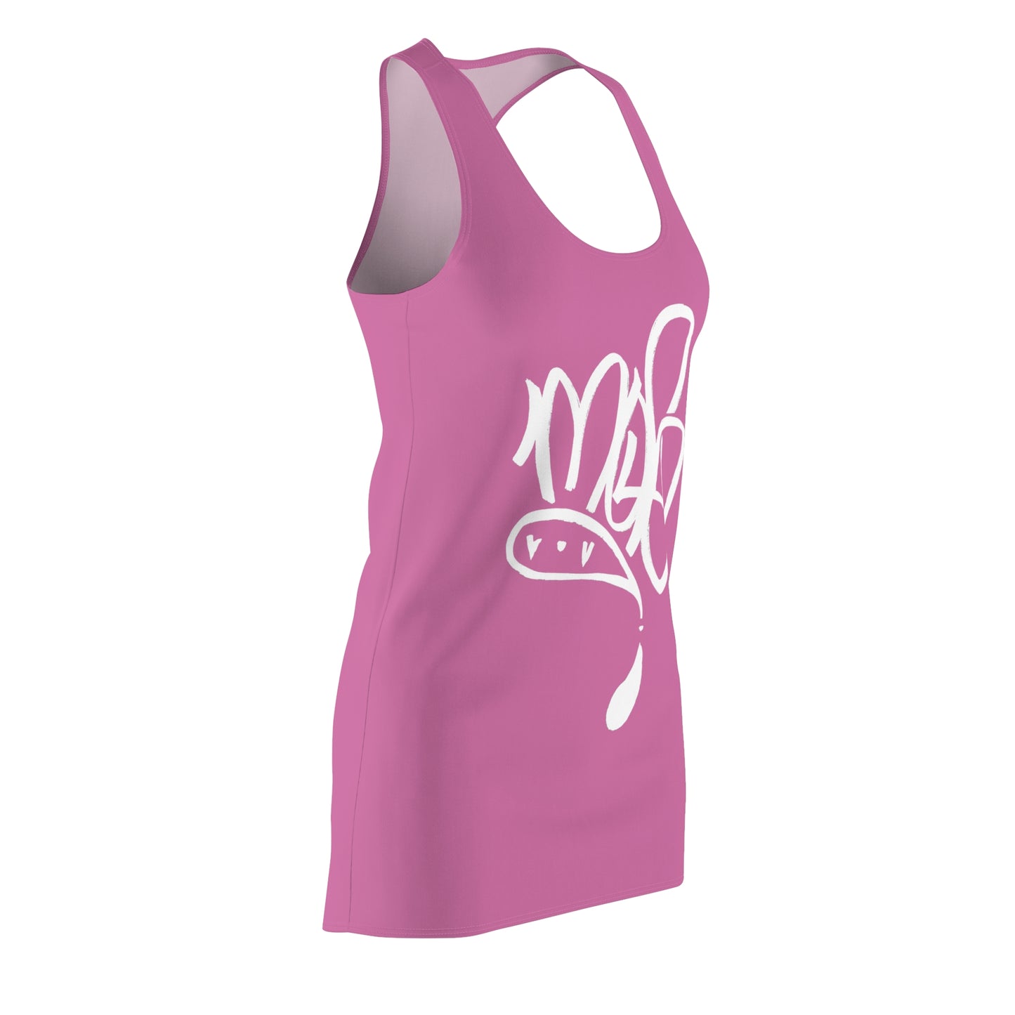 Trendy Women's Racerback Dress with Graffiti Design, Summer Dress, Casual Outfit, Music Festival Wear, Street Style Fashion, Unique Gift