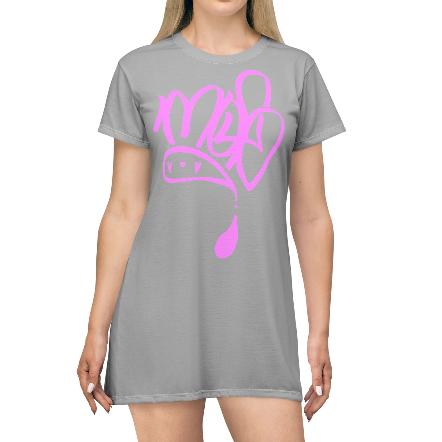Trendy Graphic T-Shirt Dress, Casual Outfit, Streetwear Style, Unique Gift, Everyday Wear, Summer Dress