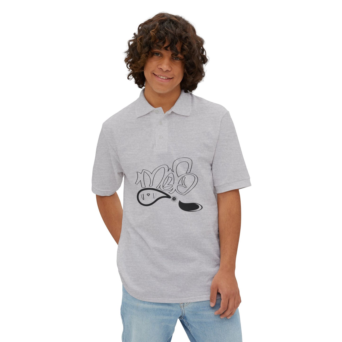 Casual Artistic Polo, Trendy Men's Shirt, Graphic Casual Wear, Unique Summer Top, Fashionable Gift for Him