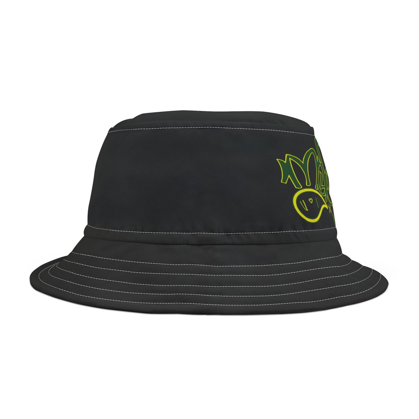 Trendy Graffiti Bucket Hat, Streetwear Accessory, Summer Fashion, Unisex Outdoor Hat, Festival Headwear, Gift Idea