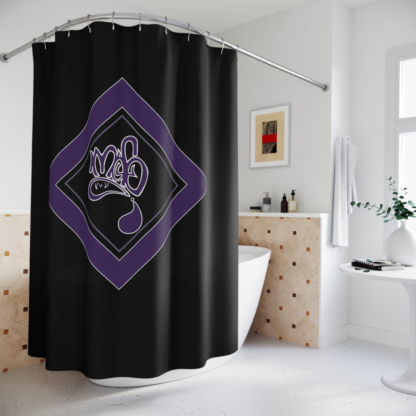 Stylish Shower Curtain with Modern Design, Home Décor, Bathroom Accessory, Unique Gift, Artful Bathroom Upgrade