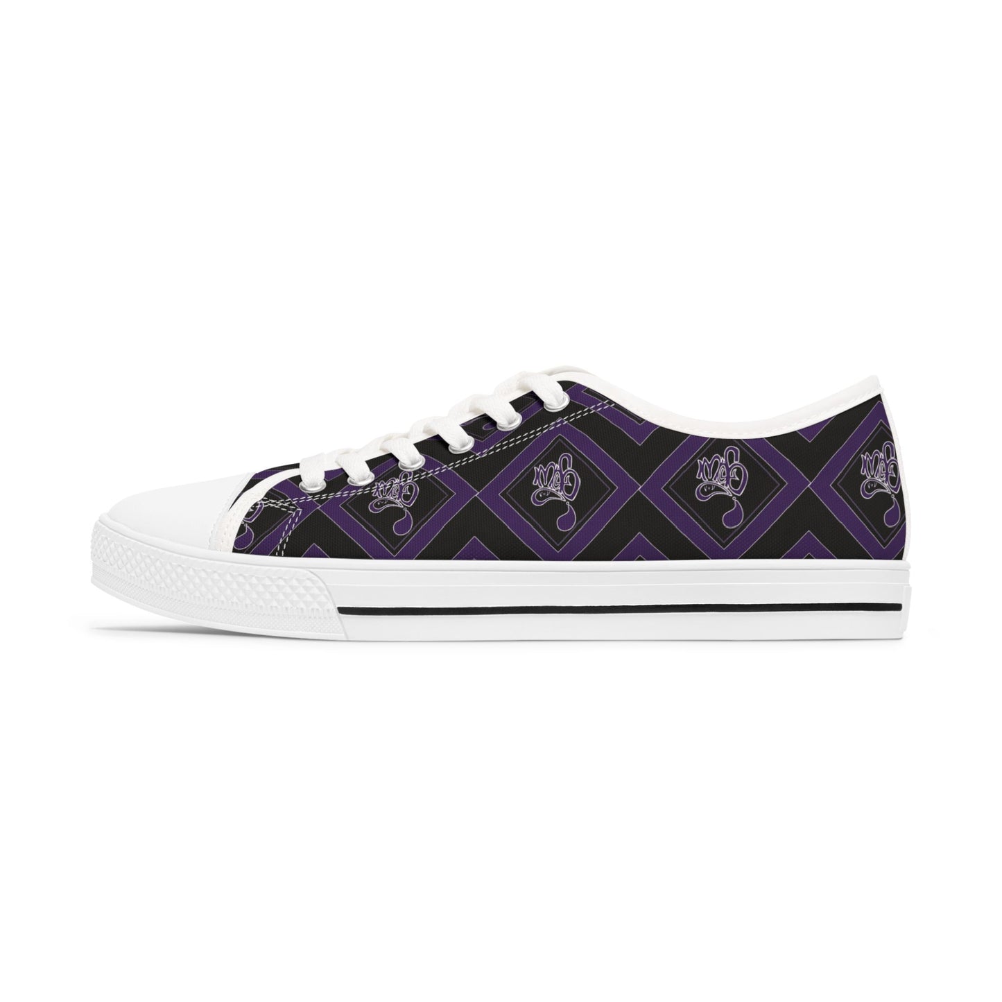Stylish Women's Low Top Sneakers with Elegant Purple Design, Trendy Casual Footwear, Unique Gift for Her, Everyday Wear, Fashion Statement