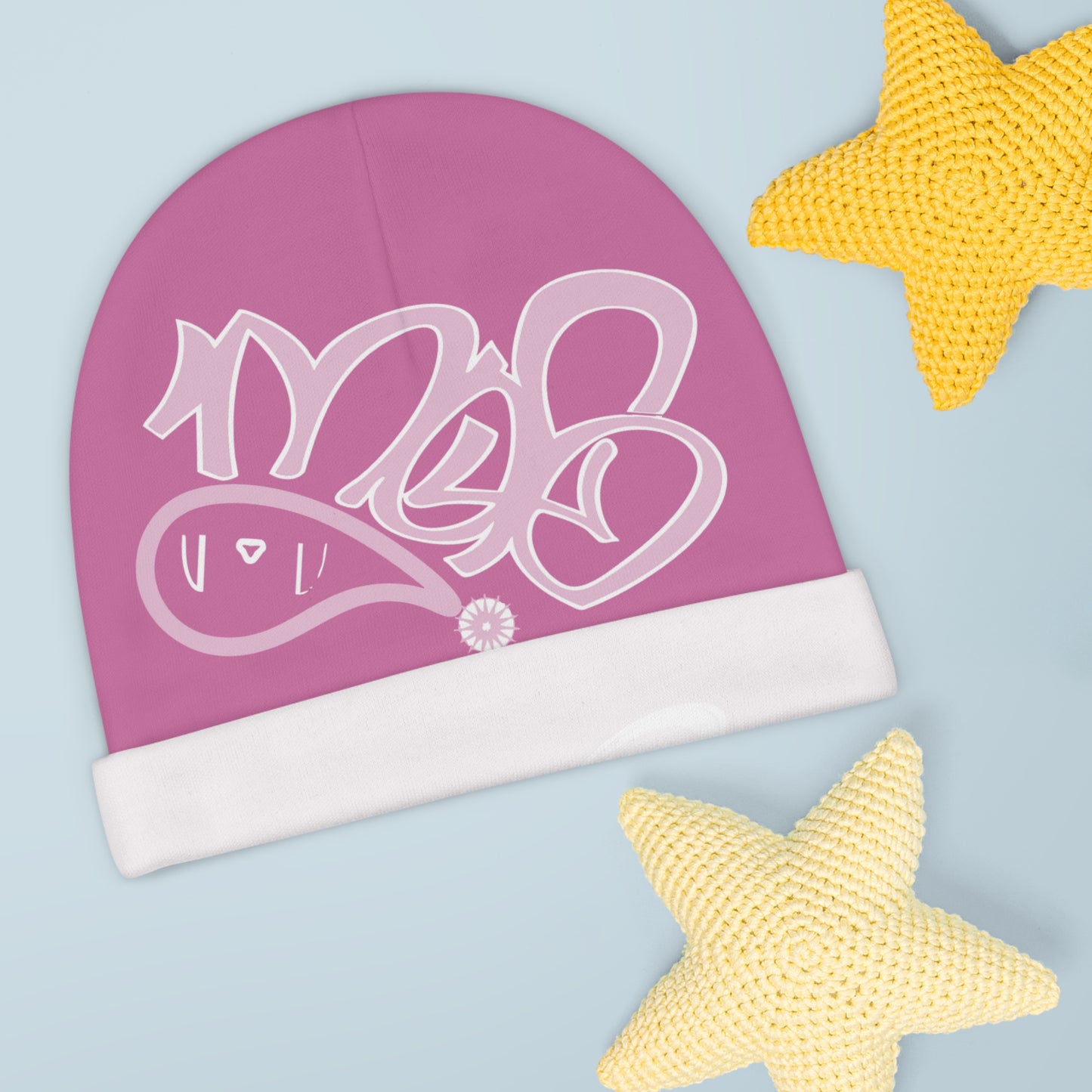 Charming Baby Beanie with Playful Design, Soft Infant Hat for Newborns, Cute Baby Accessories, Gift for Baby Shower, Comfy Toddler Cap