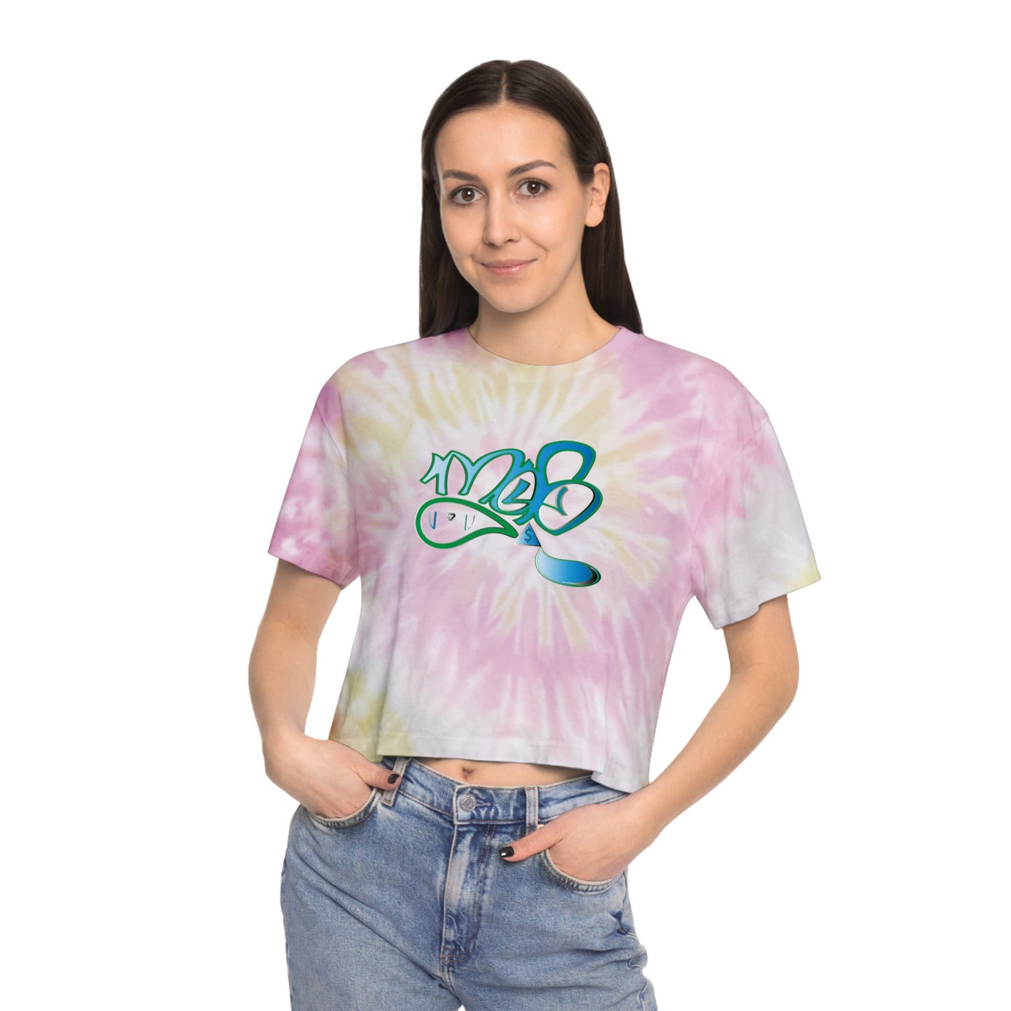 Women's Tie-Dye Crop Tee - Chic Summer Style, Boho Vibe, Casual Weekend Wear, Festival Fashion, Vacation Essential