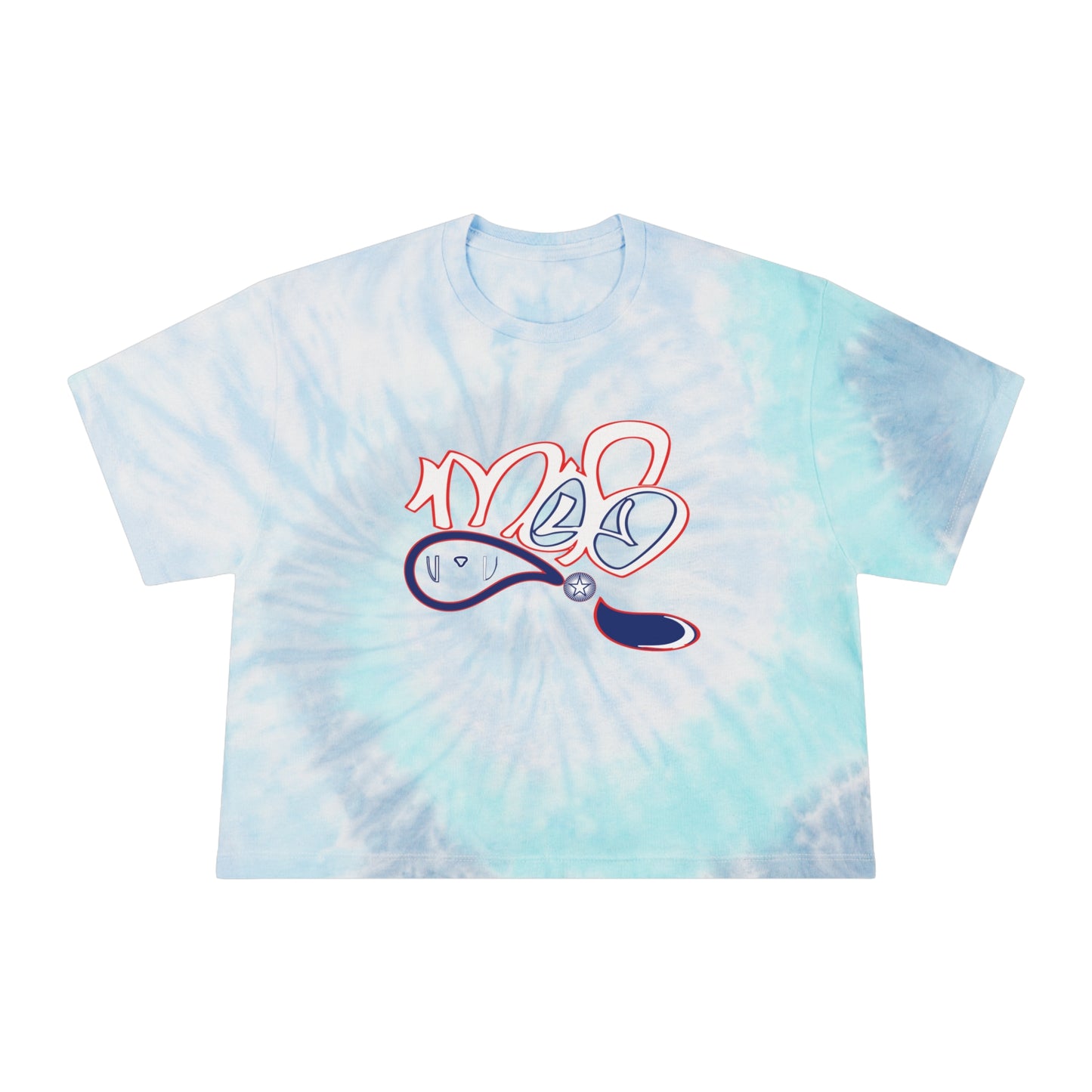 Chic Women's Tie-Dye Crop Tee, Perfect for Summer Vibes, Beach Days, Festivals, Casual Outfits, Graphic Tee