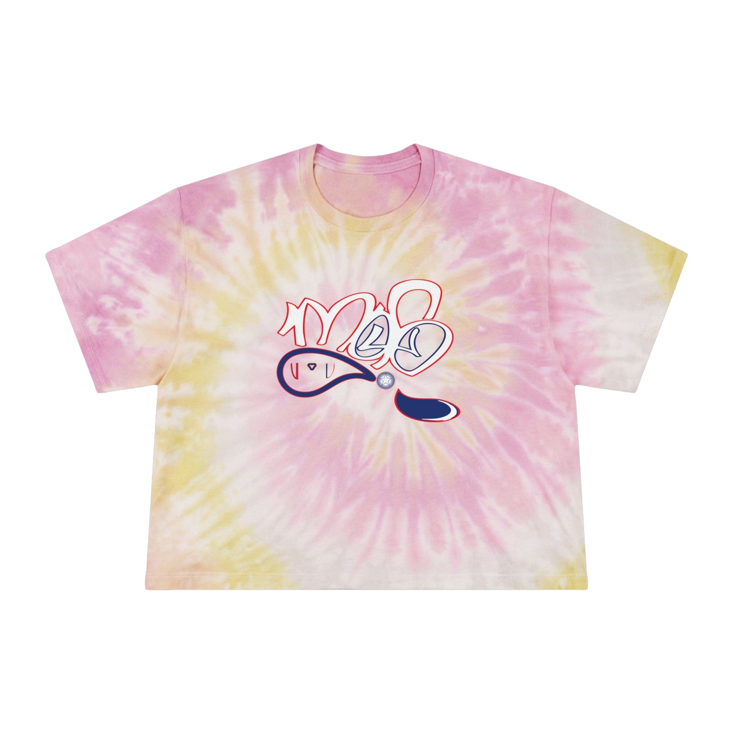 Chill Vibes Tie-Dye Crop Tee, Trendy Summer Top, Beachwear, Festive Casual Gift, Unique Fashion Statement