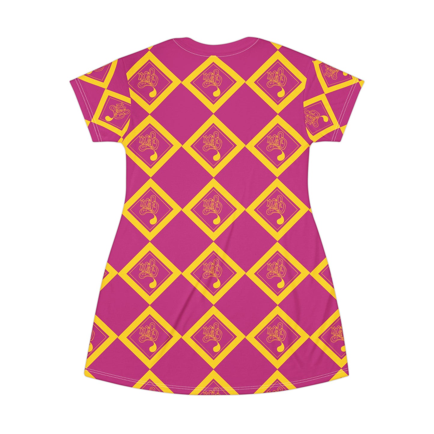Vibrant Patterned T-Shirt Dress, Casual Summer Dress, Women's Fashion, Weekend Wear, Festival Outfit, Unique Gift Idea