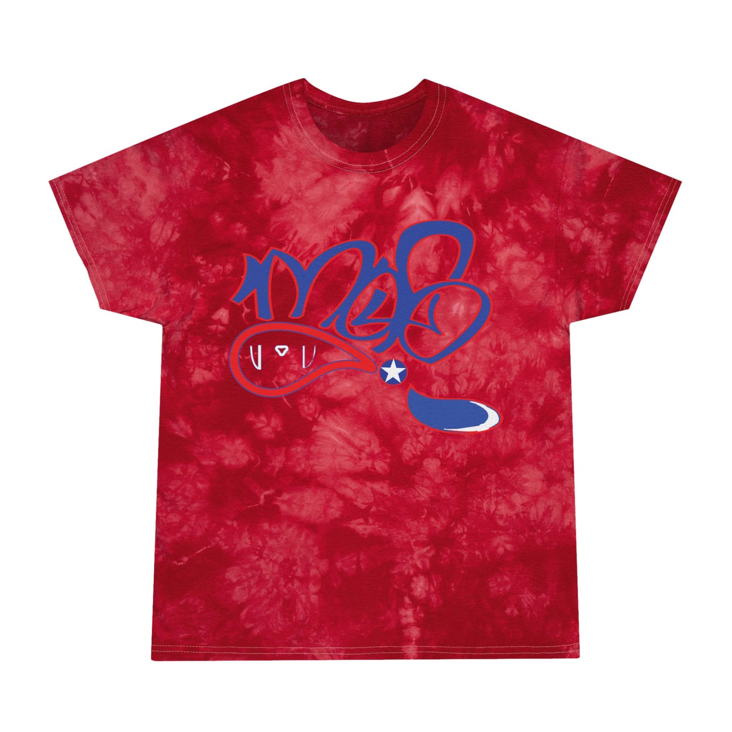 Crystal Blue Tie-Dye Tee - Artistic Graphic T-Shirt for Festivals, Casual Wear, Gifts for Friends, Summer Vibe, Unisex Style