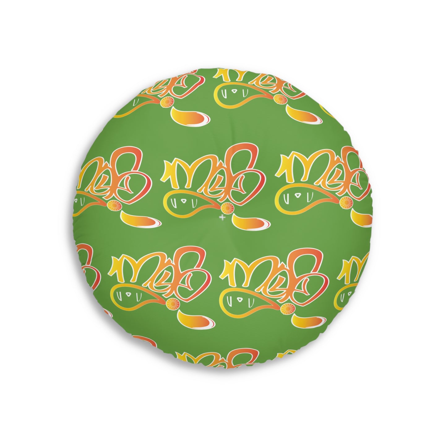 Vibrant Tufted Floor Pillow for Cozy Spaces, Bohemian Decor, Lounge Cushion, Round Cushion, Gift for Home