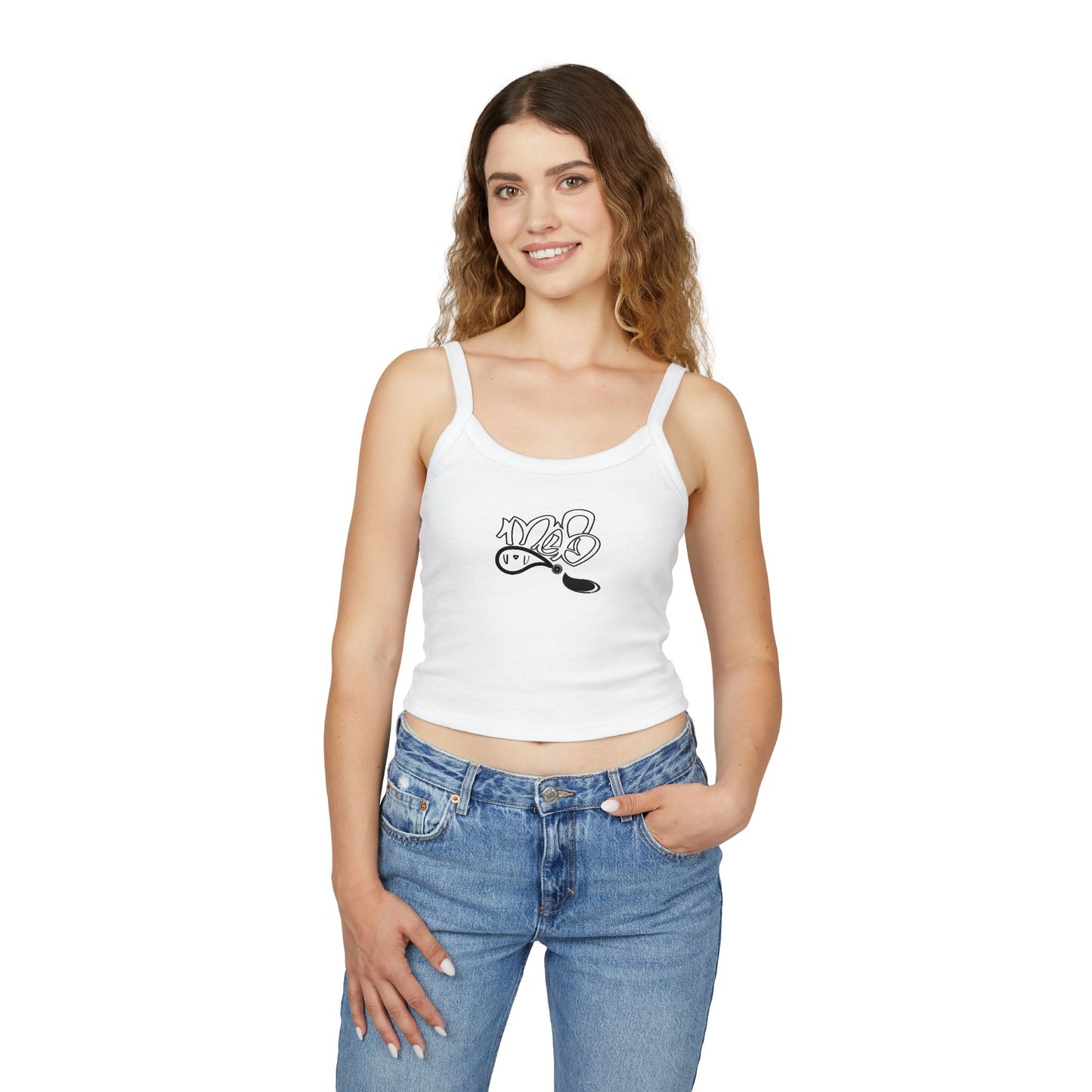 Stylish Women's Spaghetti Strap Tank Top - Casual, Summer Outfit, Beachwear, Comfortable, Everyday Wear, Unique Design
