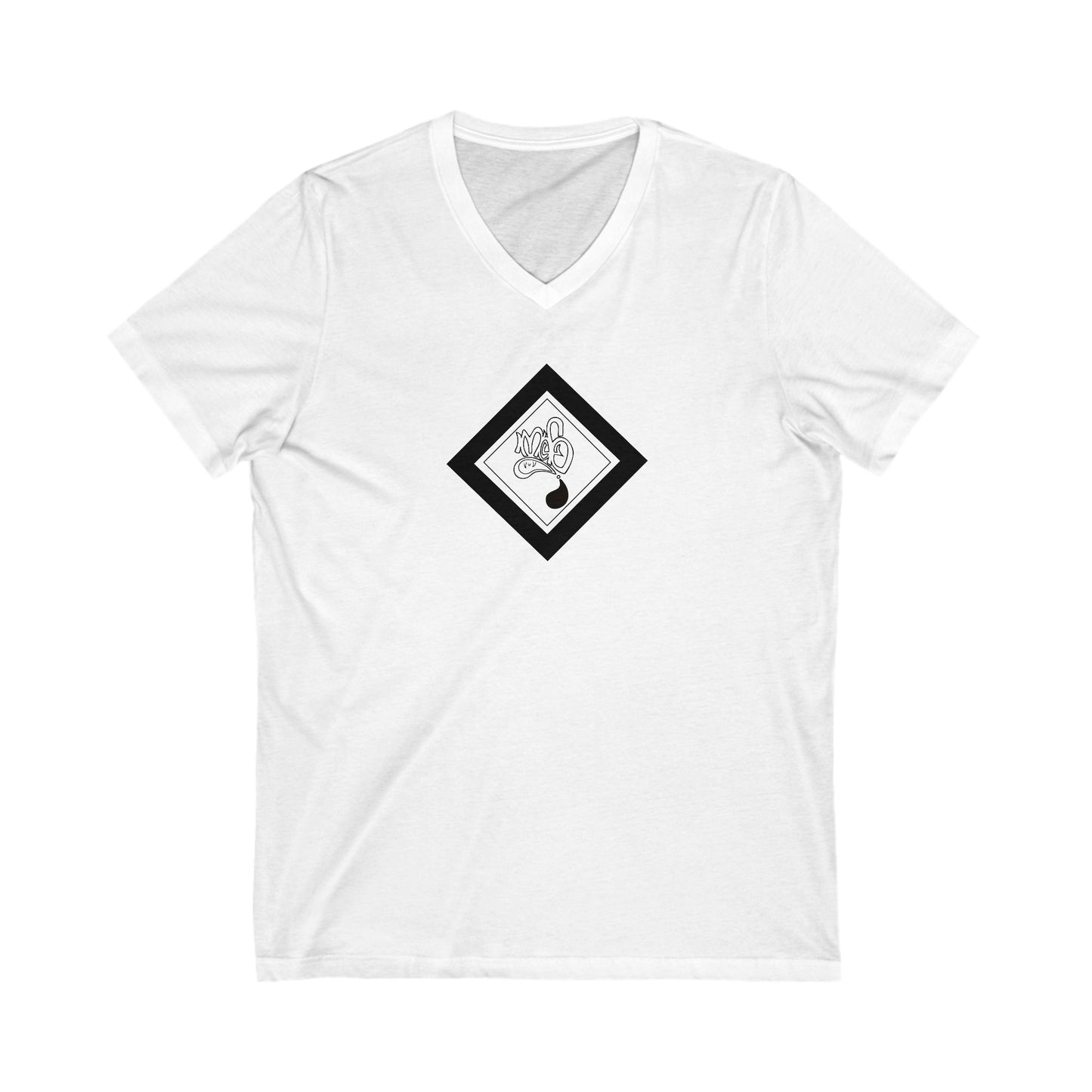 Relaxed V-Neck Graphic Tee, Casual Tee for Everyday Wear, Gift for Friends, Ideal for Relaxation, Summer Vibes