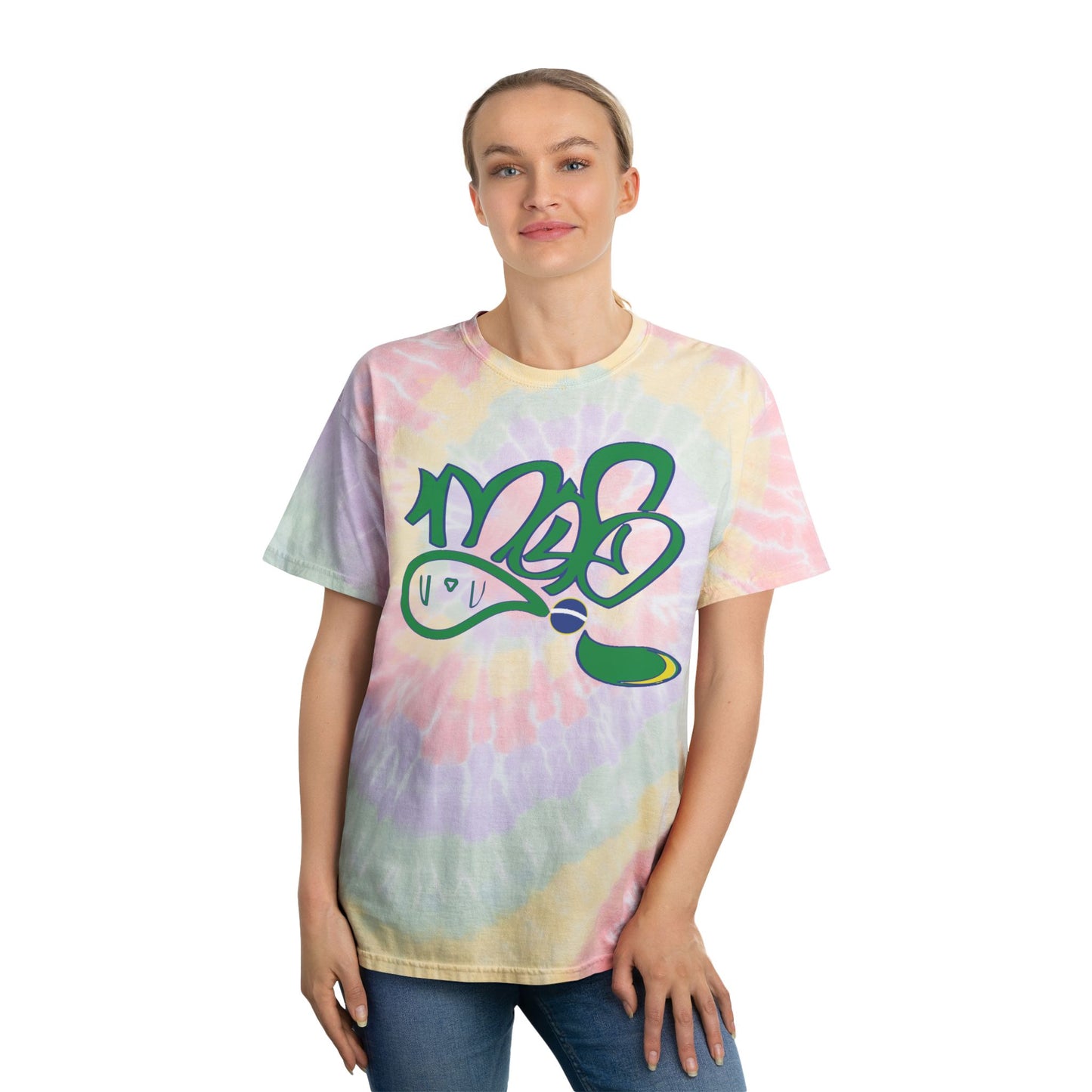Pastel Tie-Dye Tee with Unique Graphic, Boho Style Shirt, Spiral Tie-Dye Shirt, Summer Festival Wear, Relaxed Fit Tee