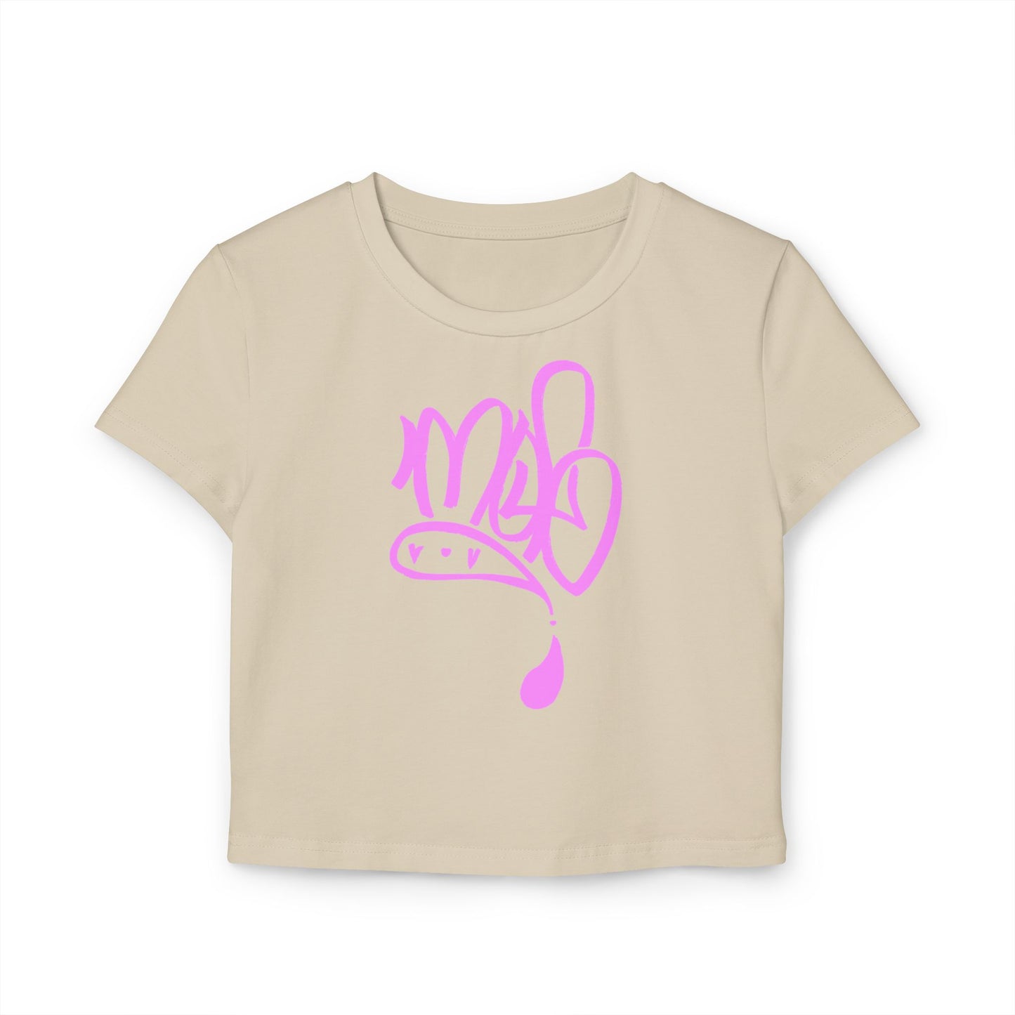 Trendy Women's Baby Tee with Pink Design - Stylish Crop Top, Casual Wear, Gift for Her, Birthday Tee, Summer Fashion