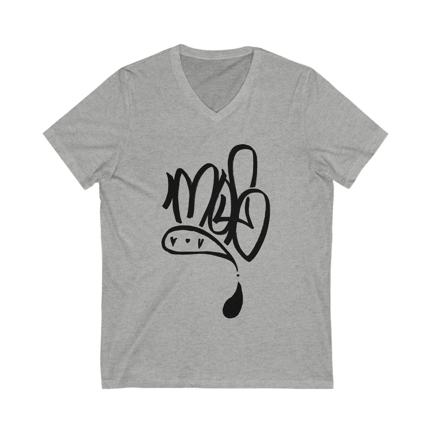 Stylish V-Neck Graphic Tee | Casual Wear, Street Style, Gift for Him/Her, Comfy Summer Top, Art-Inspired Shirt