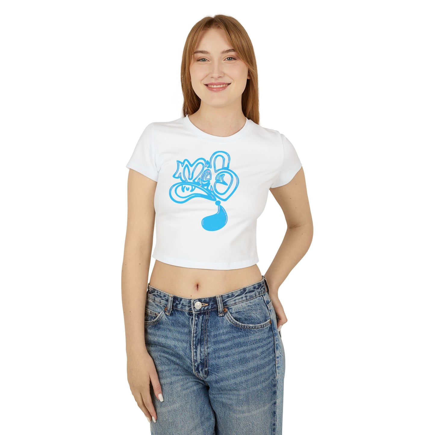 Stylish Women's Baby Tee with Artistic Design, Casual Top, Trendy Everyday Wear, Gift for Her, Summer Essential