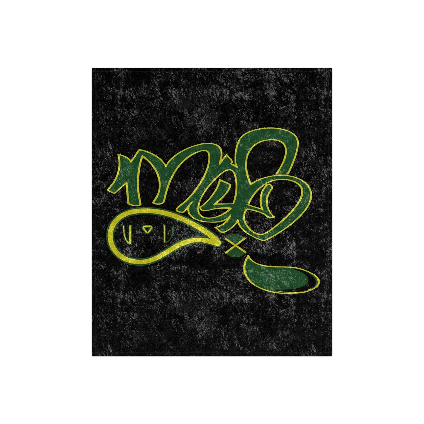 Graffiti Art Crushed Velvet Blanket, Cozy Throw, Unique Home Decor, Gift for Teens, Urban Style Blanket